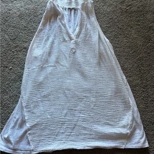White Sleeveless Tank Top